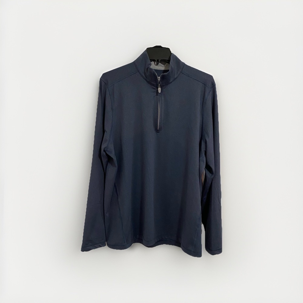 Brooks Brothers Men's Half Zip Pull Over Dark Blue Size L
